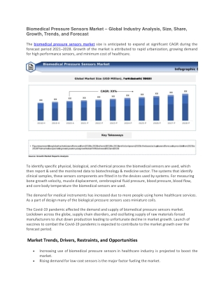 Biomedical Pressure Sensors Market