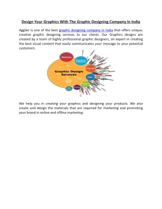 Design Your Graphics With The Graphic Designing Company In India