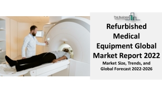 Refurbished Medical Equipment Market 2022 : Share, Size, Industry Trends