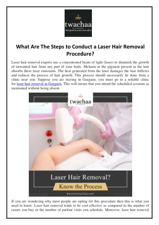What Are The Steps to Conduct a Laser Hair Removal Procedure?
