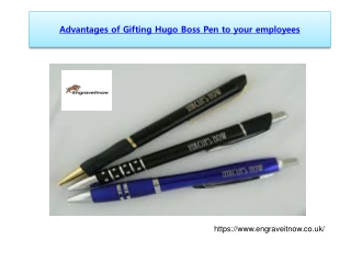 Advantages of Gifting Hugo Boss Pen to your employees