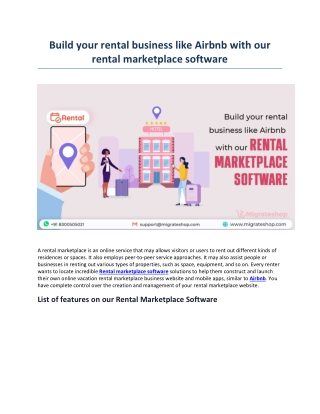 Migrateshop - Rental Marketplace Software
