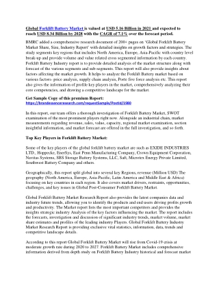 Forklift Battery Market