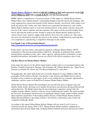 Marine Battery Market