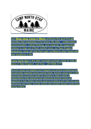 Sleep- away Camp