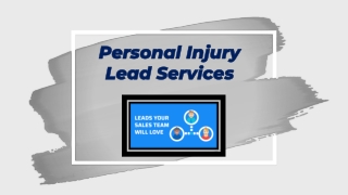 Personal Injury Lead Services