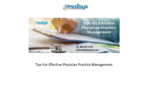 Tips For Effective Physician Practice Management