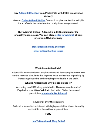 Best website to buy Adderall XR 10mg online