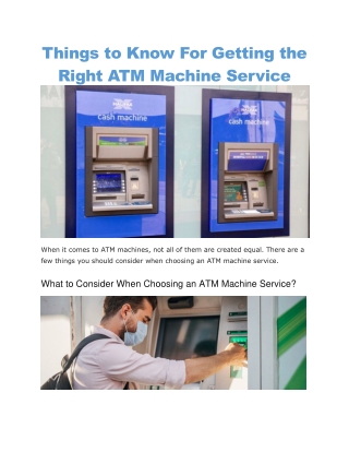 atm machine service