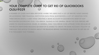 A complete guide to resolve QuickBooks OLSU-1024 error