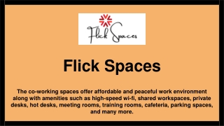 Furnished Office Space in Manyata Tech Park - Flick Spaces