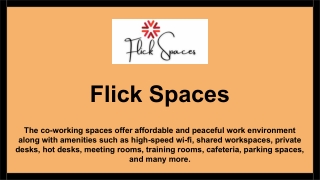 Furnished Office Space in Manyata Tech Park - Flick Spaces