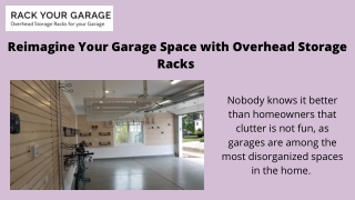 Top reasons to invest in Overhead Storage Racks