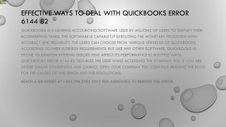 A feasible guide to rectify QuickBooks Error 6144 82