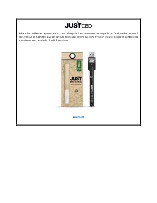 gélules cbd  Justcbdmagasin.fr