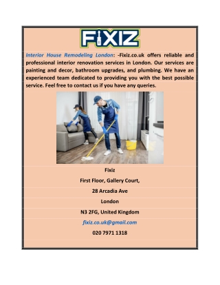 Interior Renovation Services London | Fixiz.co.uk