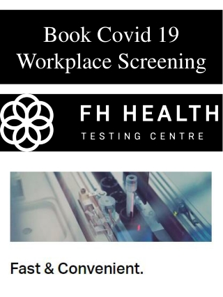 Book Covid 19 Workplace Screening