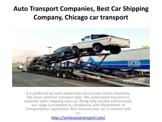 Auto Transport Companies, Best Car Shipping Company, Chicago car transport