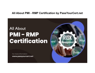 All About PMI - RMP Certification