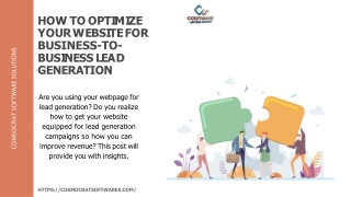 How to Optimize Your Website for Business-to-Business Lead Generation
