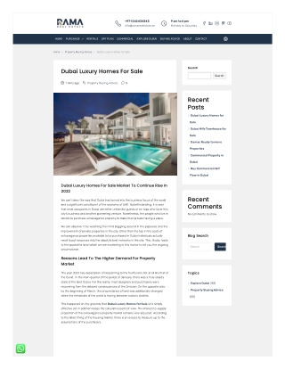 Dubai Luxury Homes for Sale