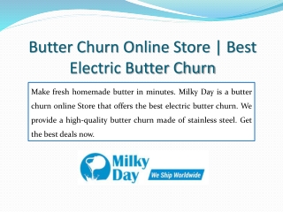 Butter Churn Online Store | Best Electric Butter Churn