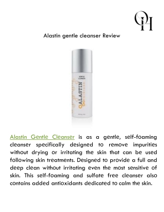Alastin gentle cleanser Review