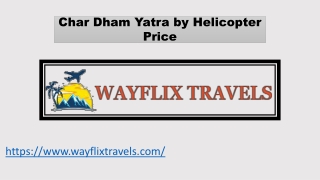 Char Dham Yatra by Helicopter Price
