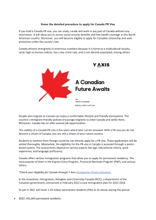 Canada PR Visa