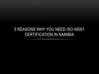 5 Reasons why you need ISO 45001 Certification