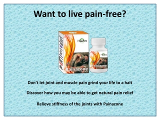 Permanent Joint Pain Relief with Painazone Capsule