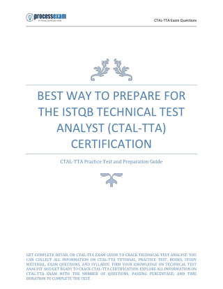 Best Way to Prepare for the ISTQB Technical Test Analyst (CTAL-TTA) Certification