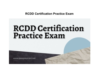 RCDD Certification Practice Exam