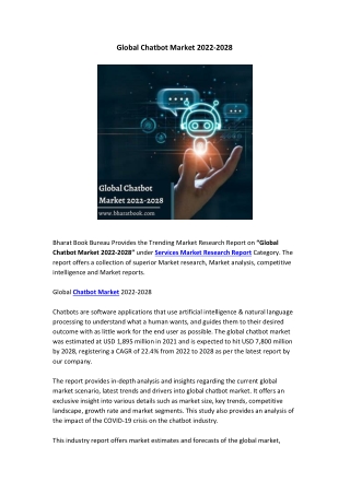 Global Chatbot Market 2022-2028