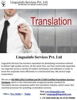 Best Language Translation Company In India And Worldwide