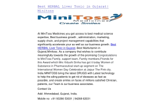 Best HERBAL Liver Tonic in Gujarat