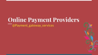 Online Payment Providers