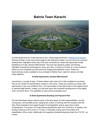 Bahria Town Karachi