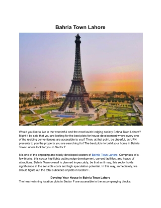 Bahria Town Lahore