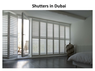 Shutters in Dubai
