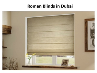 Roman Blinds in Dubai