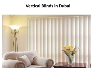 Vertical Blinds in Dubai
