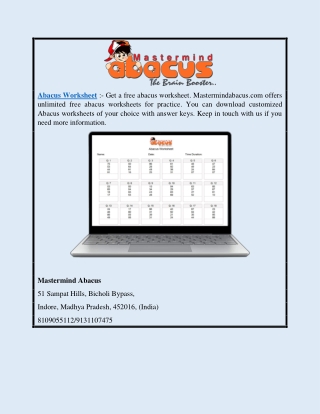 Online Abacus Classes