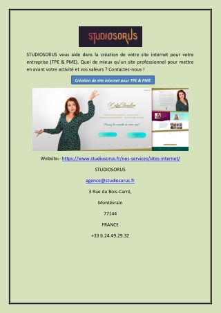 Création de site internet pour TPE & PME Montévrain
