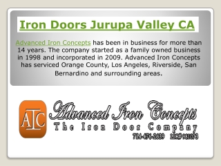 Iron Doors Jurupa Valley CA