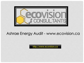 Ashrae Energy Audit - www.ecovision.ca