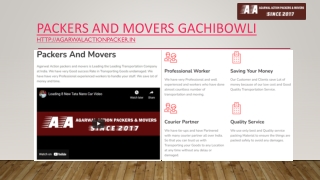 Packers And Movers Gachibowli