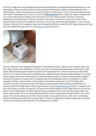 Chilisleep™ Announces Sleep Tech Collaboration With ...