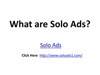 What are Solo Ads
