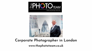 Corporate Photographer in London